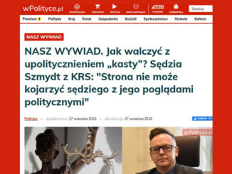 We wrześniu 2018 roku serwis wPolityce opublikował wywiad z Tomaszem Szmydtem