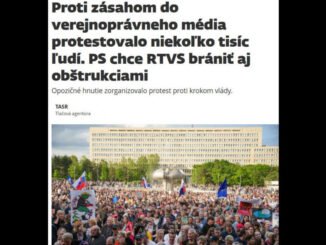 Demonstracje przeciwko likwidacji RTVS