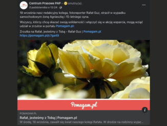 O zbiórce na Pomagam.pl poinformowało m.in. Centrum Prasowe PAP