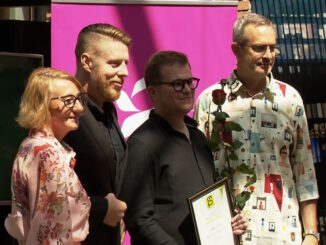 Bartosz Dominik podczas gali konkursu Silesia Press