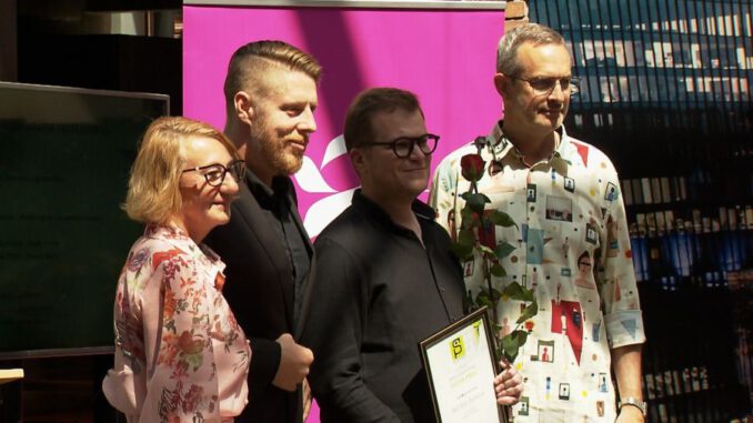 Bartosz Dominik podczas gali konkursu Silesia Press